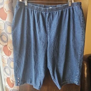 Just My Size Capri Pants With Rhinestone Accents